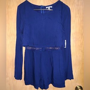 New. Charlotte Russe Blue Romper/Jumpsuit. Size Medium.